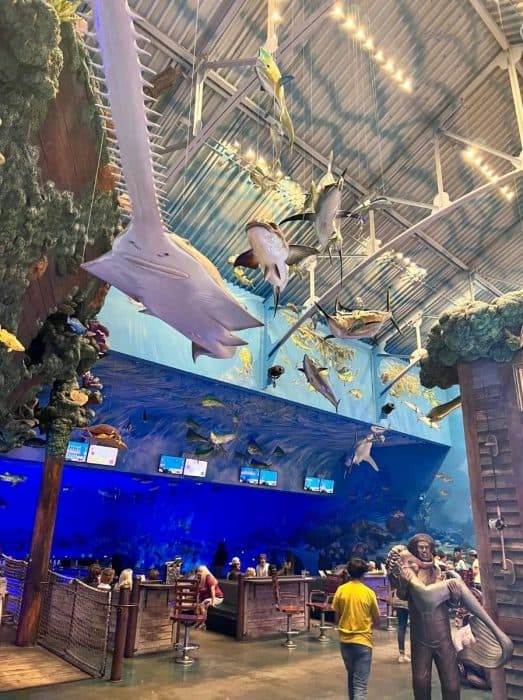 ocean themed bowling alley at Uncle Buck's Fishbowl in Destin Florida