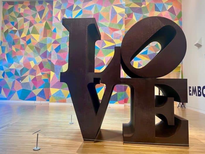 Love sculpture at Indianapolis Museum of Art