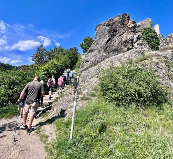 hike to Durnstein Castle ruins