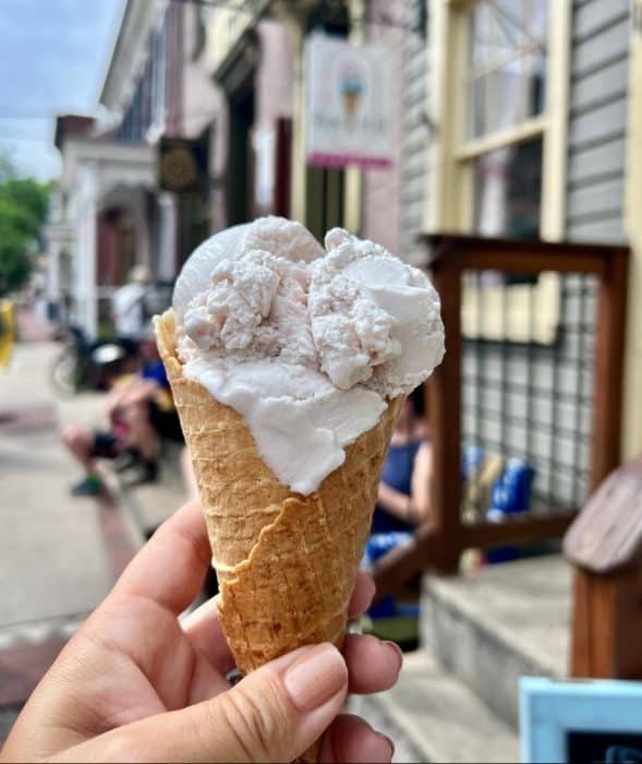 ice cream cone from Rock Hill Ice Creamery 