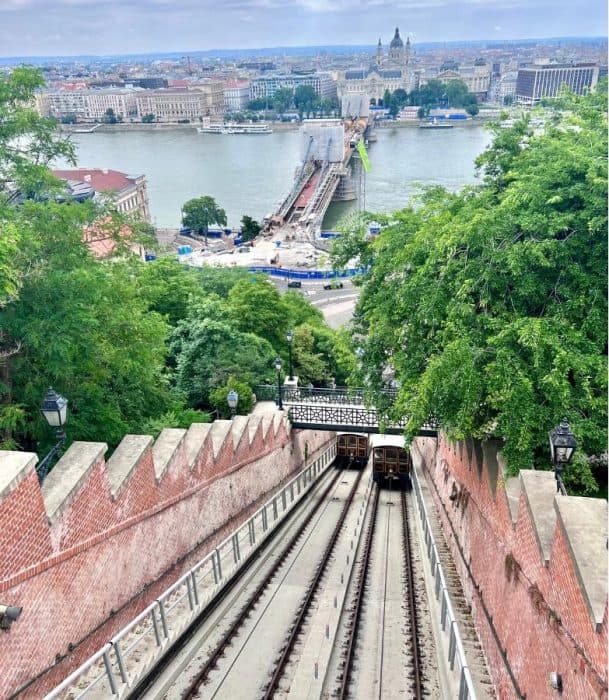 View the top of the incline from the Buda side