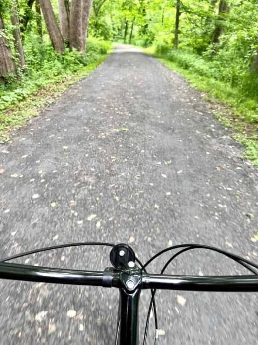 bike on the C and O Canal Towpath