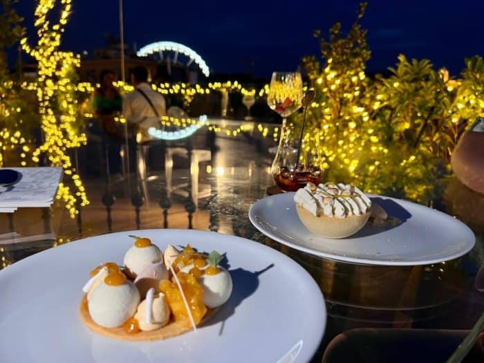 desserts at the High Note Skybar 