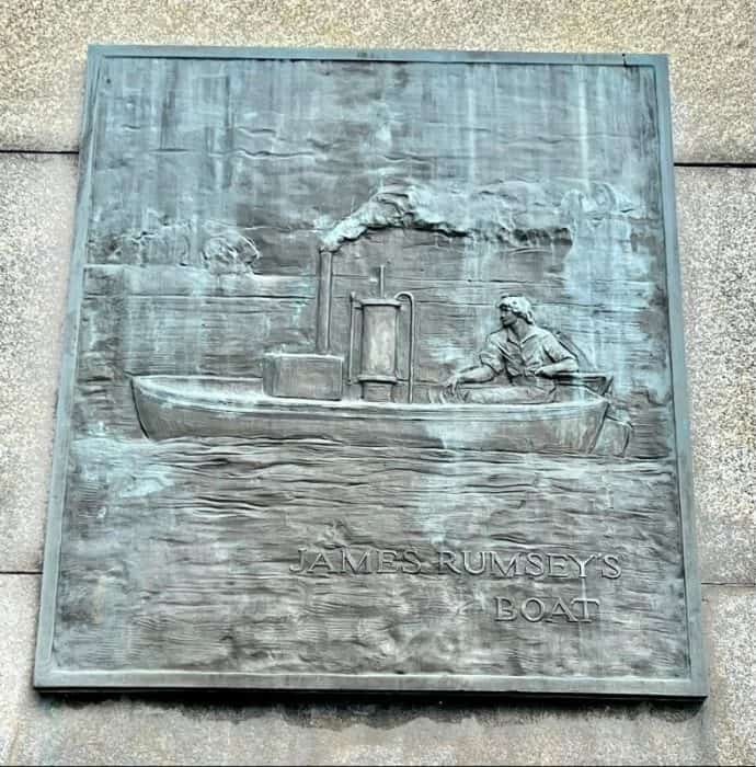 image of James Rumsey boat on Monument