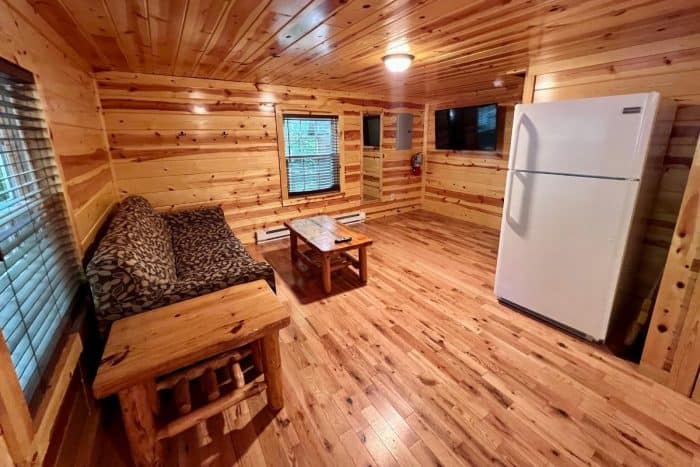 living room of Sportsman cabin 