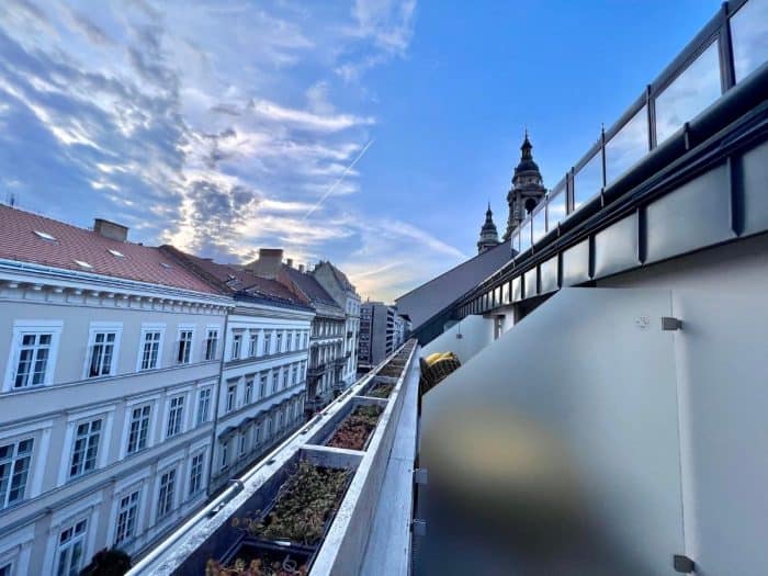 terrace balcony at Aria Hotel Budapest