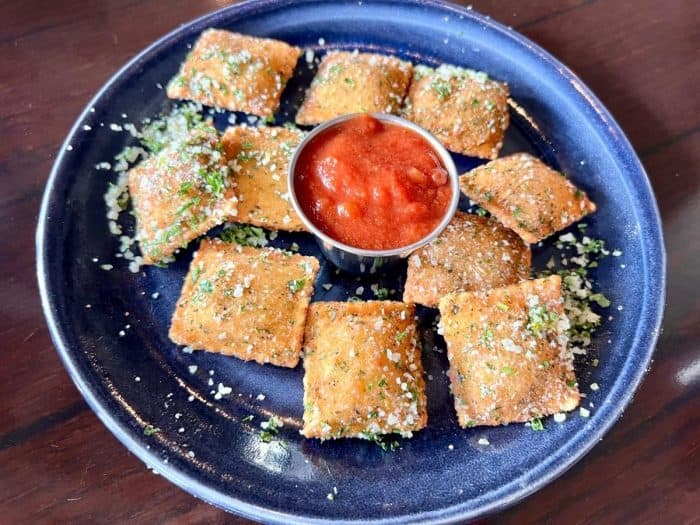toasted ravioli at The Train Shed