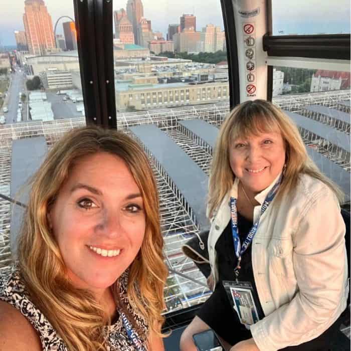 women in the ferris wheel at St Louis Union Station