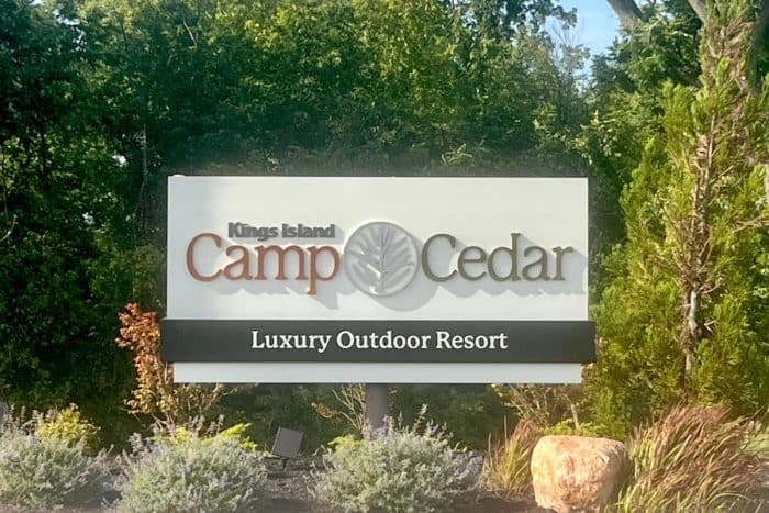 Kings Island Camp Cedar sign