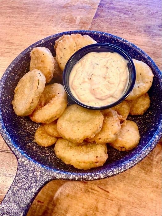 fried pickles at Ironwood Grill and Tap restaurant