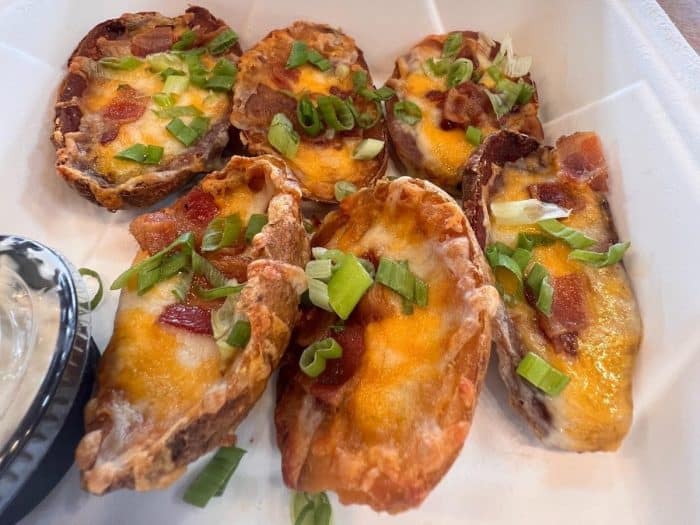 potato skins from Ironwood Grill and Tap restaurant
