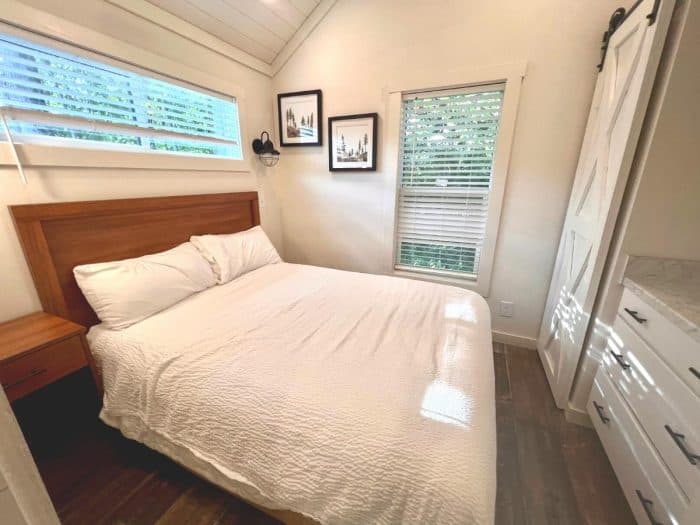 private bedroom in Hickory Cabin