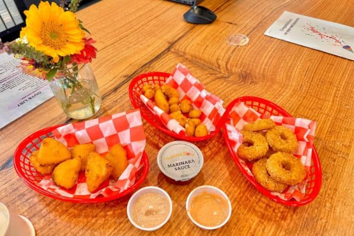 appetizers at Leesburg Dairy Barn