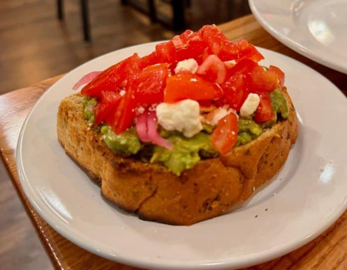 avocado toast at Sassafras Kitchen and Coffee Bar in Hillsboro Ohio