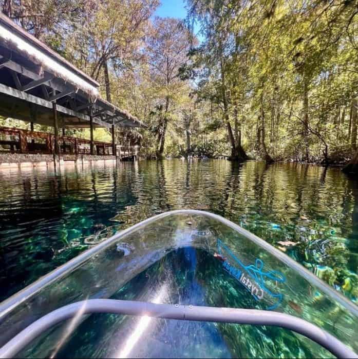 clear kayak at Silver Springs State Park