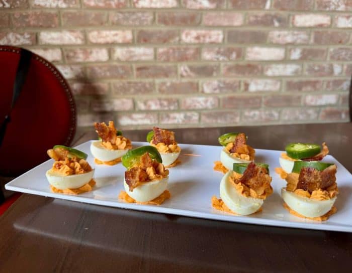 deviled eggs at The Patriot House in Hillsboro Ohio