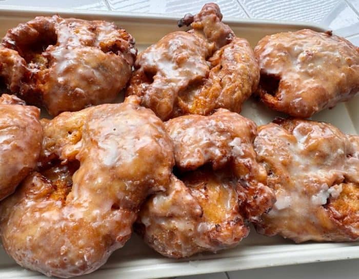 peach fritters from batter up bakery