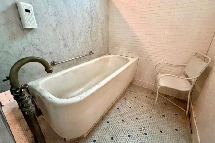 bath tub at Fordyce Bathhouse in Hot Springs AR