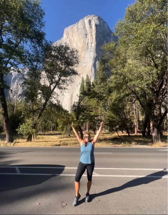woman in front of Yosemite National Park