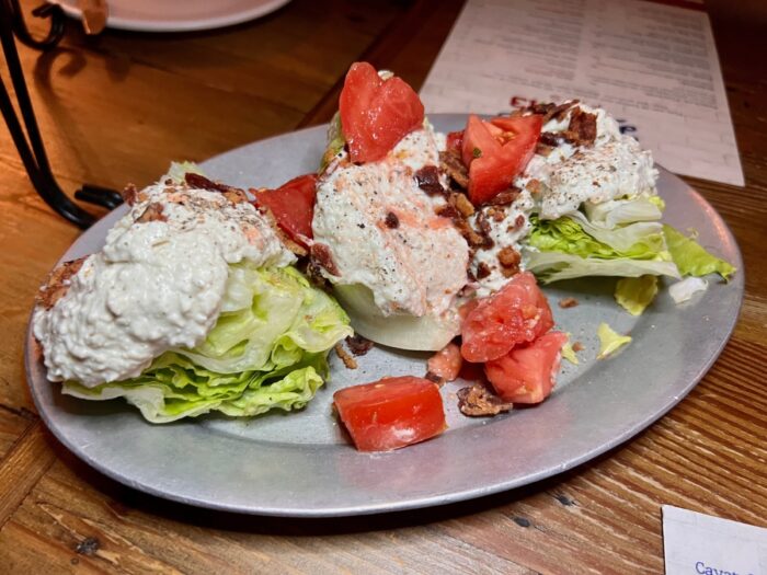 Anthony Bordain’s Blue Cheese Iceberg Wedge with Bacon at Deluca’s Pizzeria in Hot Springs