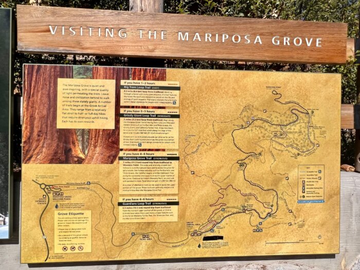 Map of Mariposa Grove