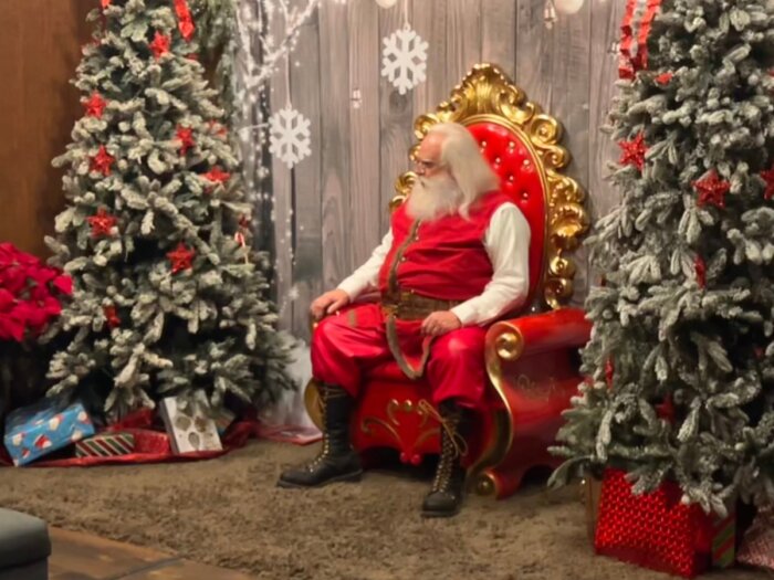 Santa at Land of Illusion Christmas Glow