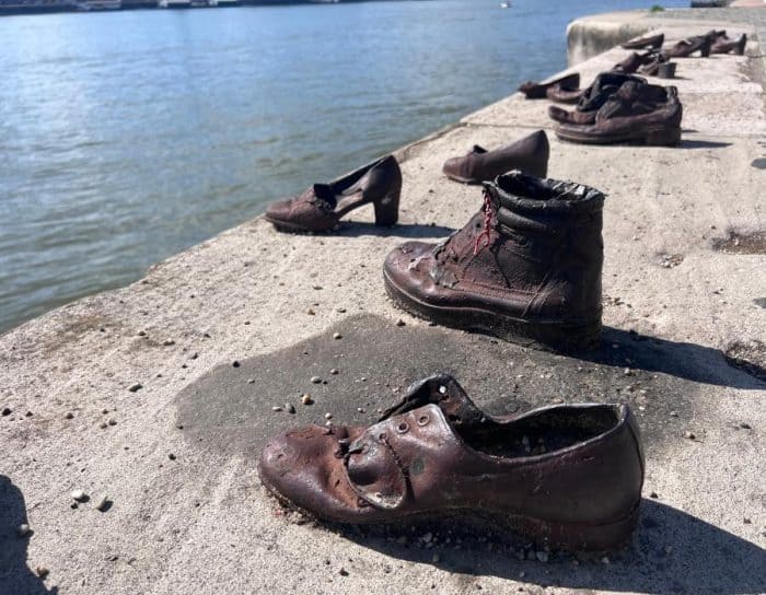 Shoes on the Danube Bank Budapest Hungary 