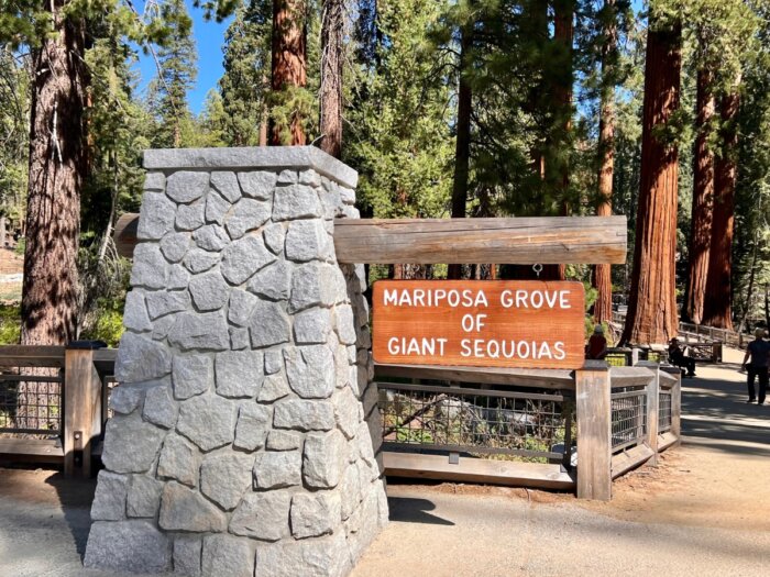 Sign for Mariposa Grove of Giant Sequoias