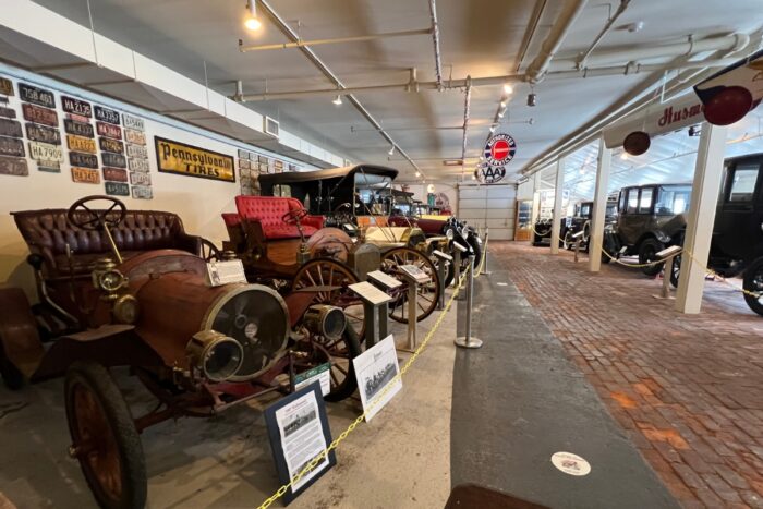 antique automobiles at Wayne County Historical Museum Richmond Indiana