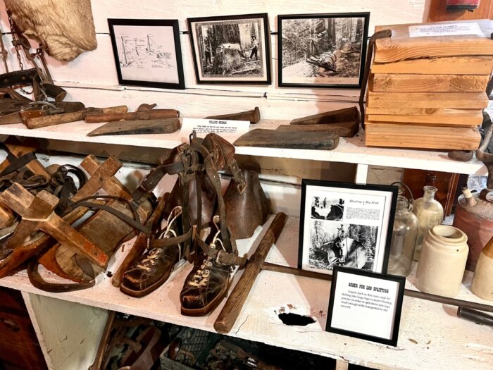 exhibit inside Thornberry Museum at Yosemite Mountain Sugar Pine Railroad