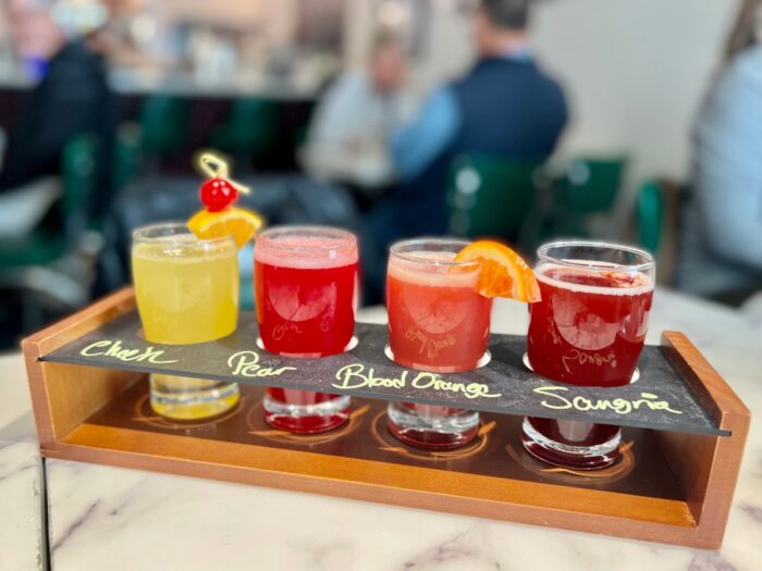 mimosa flight at Best Cafe and Bar in Hot Springs