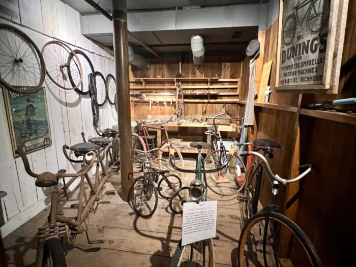 bike exhibit at  Wayne County Historical Museum