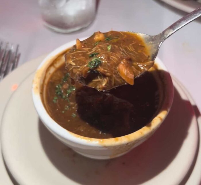 gumbo at Ernest's Orleans Restaurant and cocktail lounge