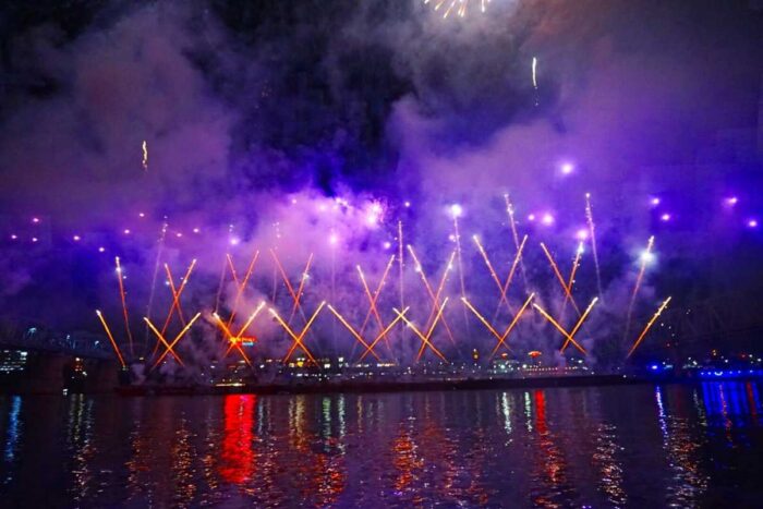WEBN Fireworks Riverfest Newport and Cincinnati 
