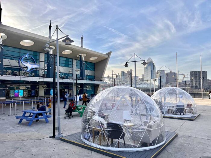 igloo rentals at Newport on the Levee