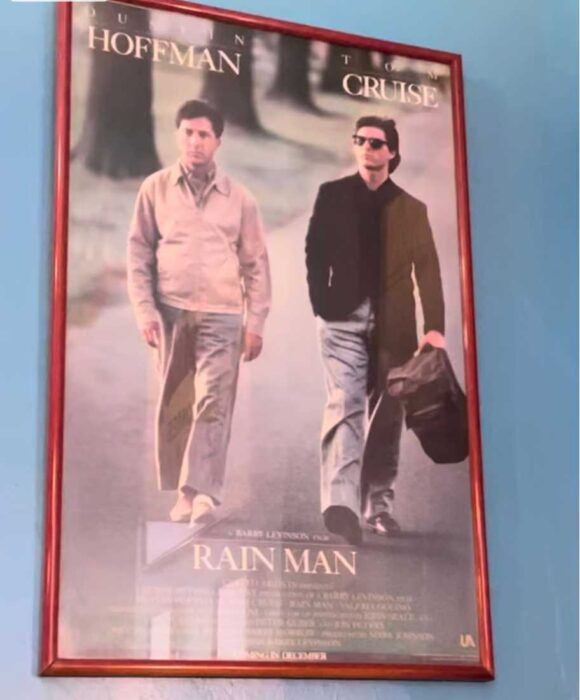 Rainman poster at Pompilios Restaurant