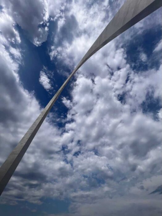 underneath the Gateway Arch in St. Louis