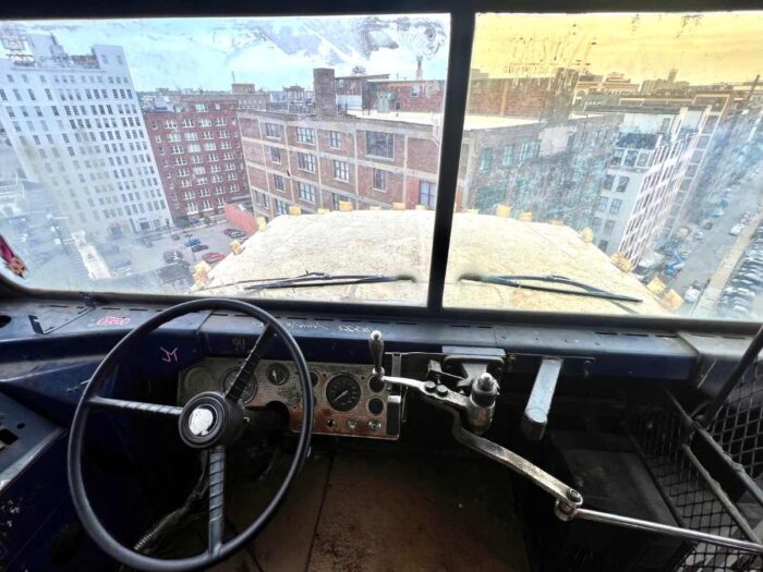 view from the school bus at The Rooftop at City Museum in St. Louis 