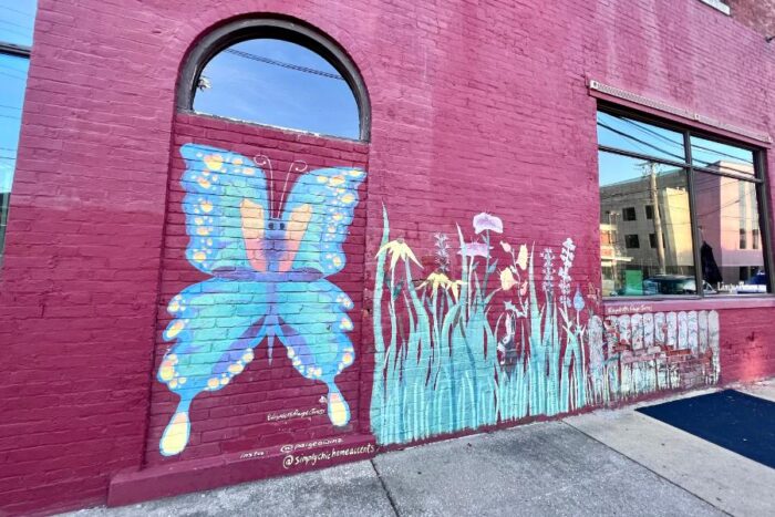 butterfly wings mural Owensboro Kentucky
