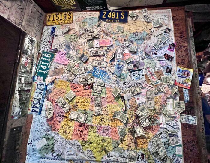 map at Hillbilly Hot Dogs