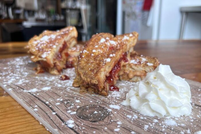 peanut butter and jelly french toast at Butter it Up in Huntington WV
