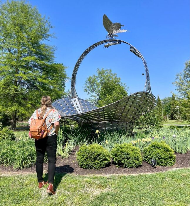 sculpture at Western Kentucky Botanical Garden Owensboro KY