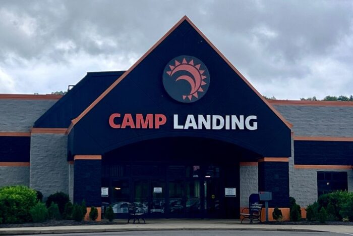 sign for at Camp Landing  