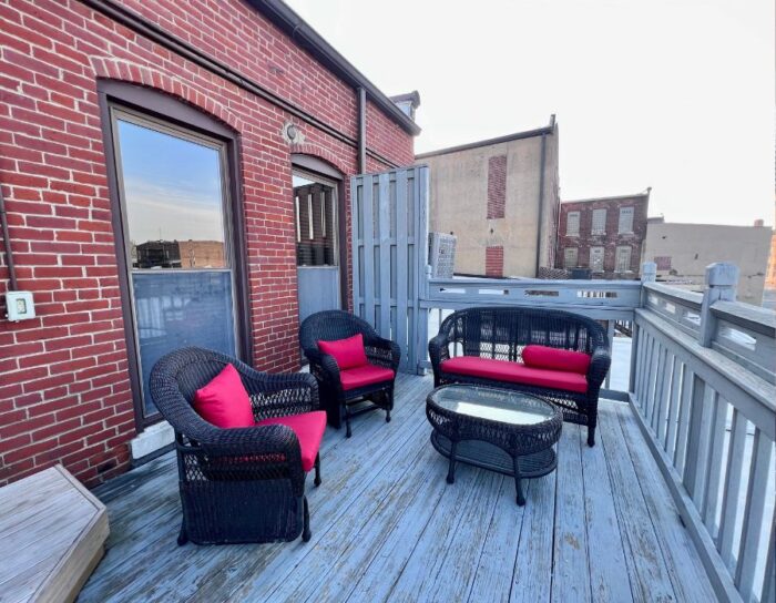 deck at The Nest Loft in Henderson KY