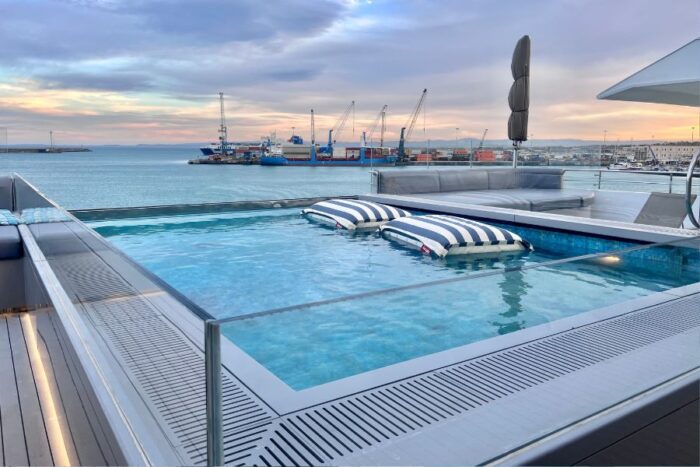 pool on Emerald Azzurra luxury yacht
