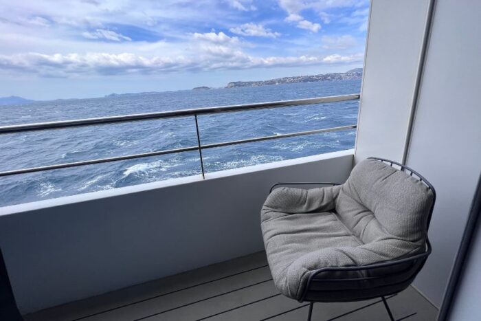  private balcony Balcony Suite on Emerald Azzurra luxury yacht