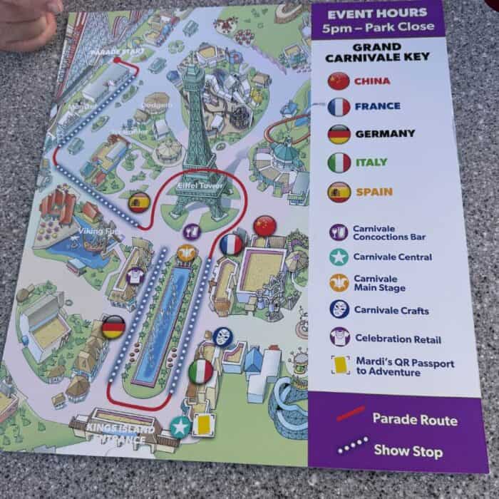 Kings Island Grand Carnivale Map