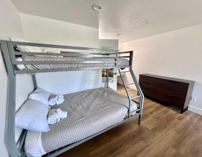 bedroom at Mitten Flats Ludington MI