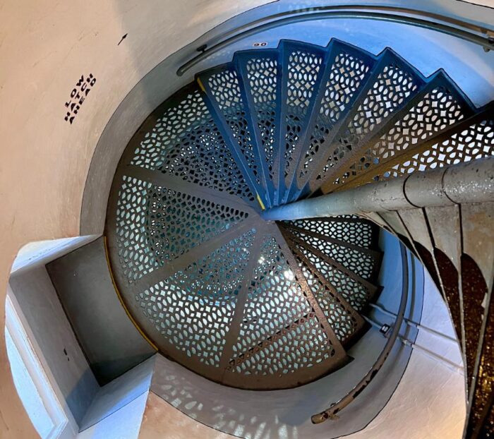 stairs to top of Big Sable Point Lighthouse in Ludington State P