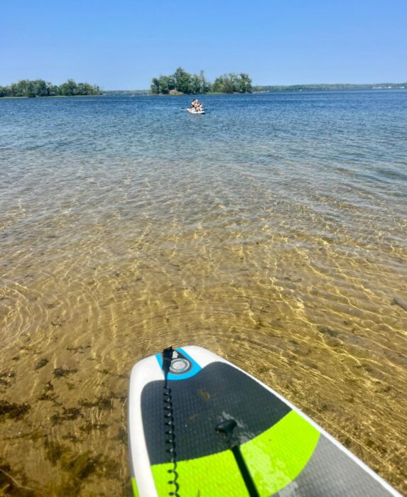 stand up paddleboard at Hamlin Lake Ludington State Park